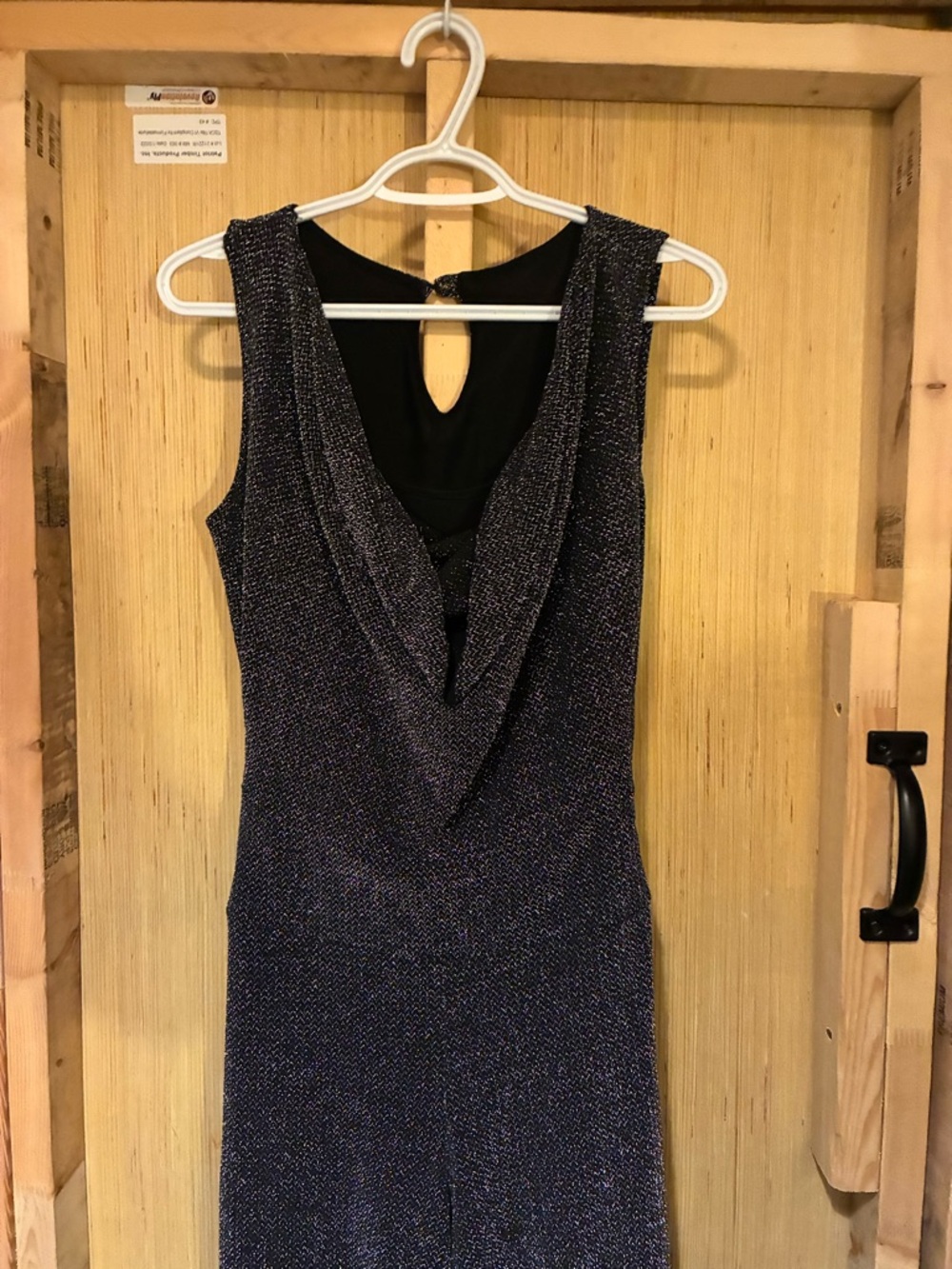 Sparkle Cowl Neck Sleeveless Jumpsuit